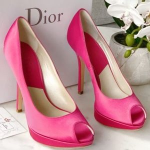 Used dior satin shoes